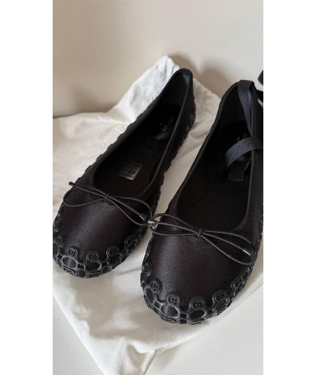 GUCCI Черные балетки, фото 5