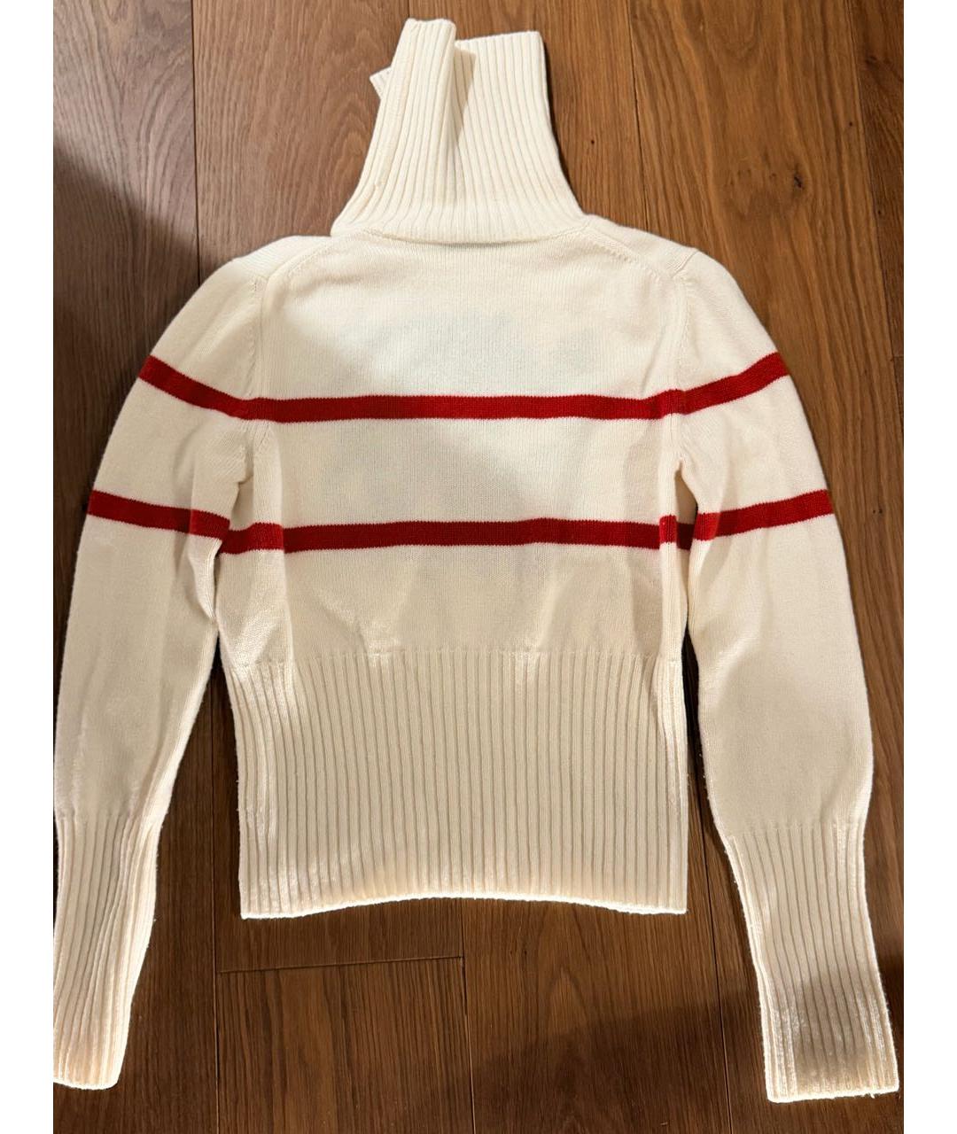 CHRISTIAN DIOR Бежевый шерстяной джемпер / свитер, фото 2