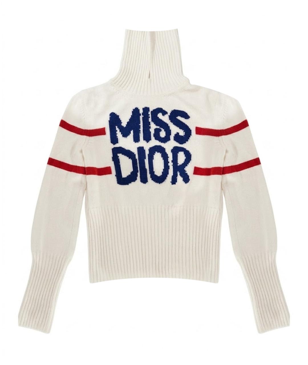 CHRISTIAN DIOR Бежевый шерстяной джемпер / свитер, фото 1