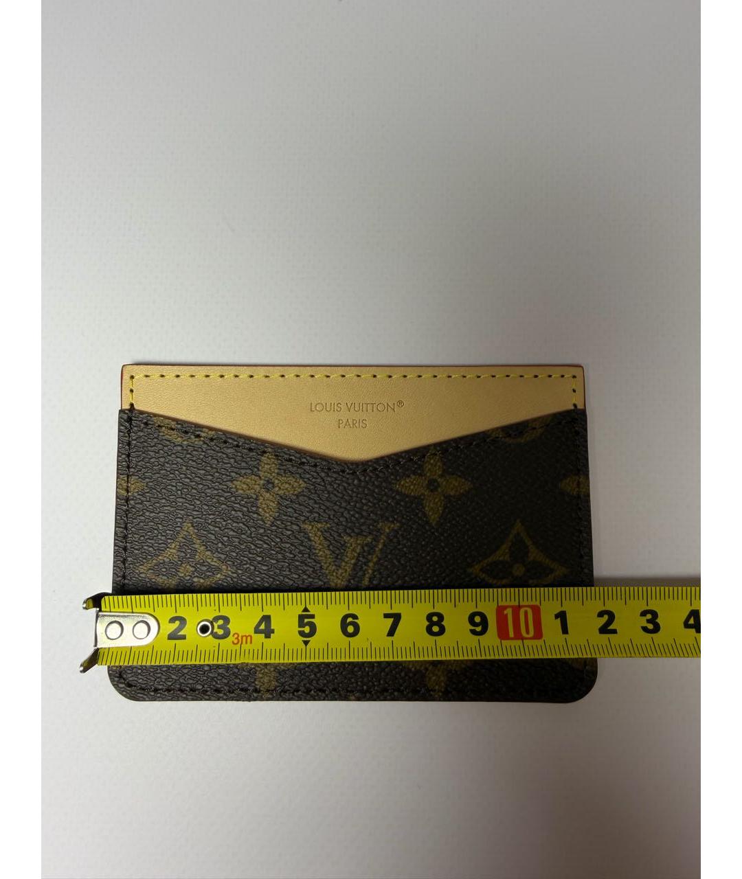 LOUIS VUITTON Коричневый кожаный кардхолдер, фото 7