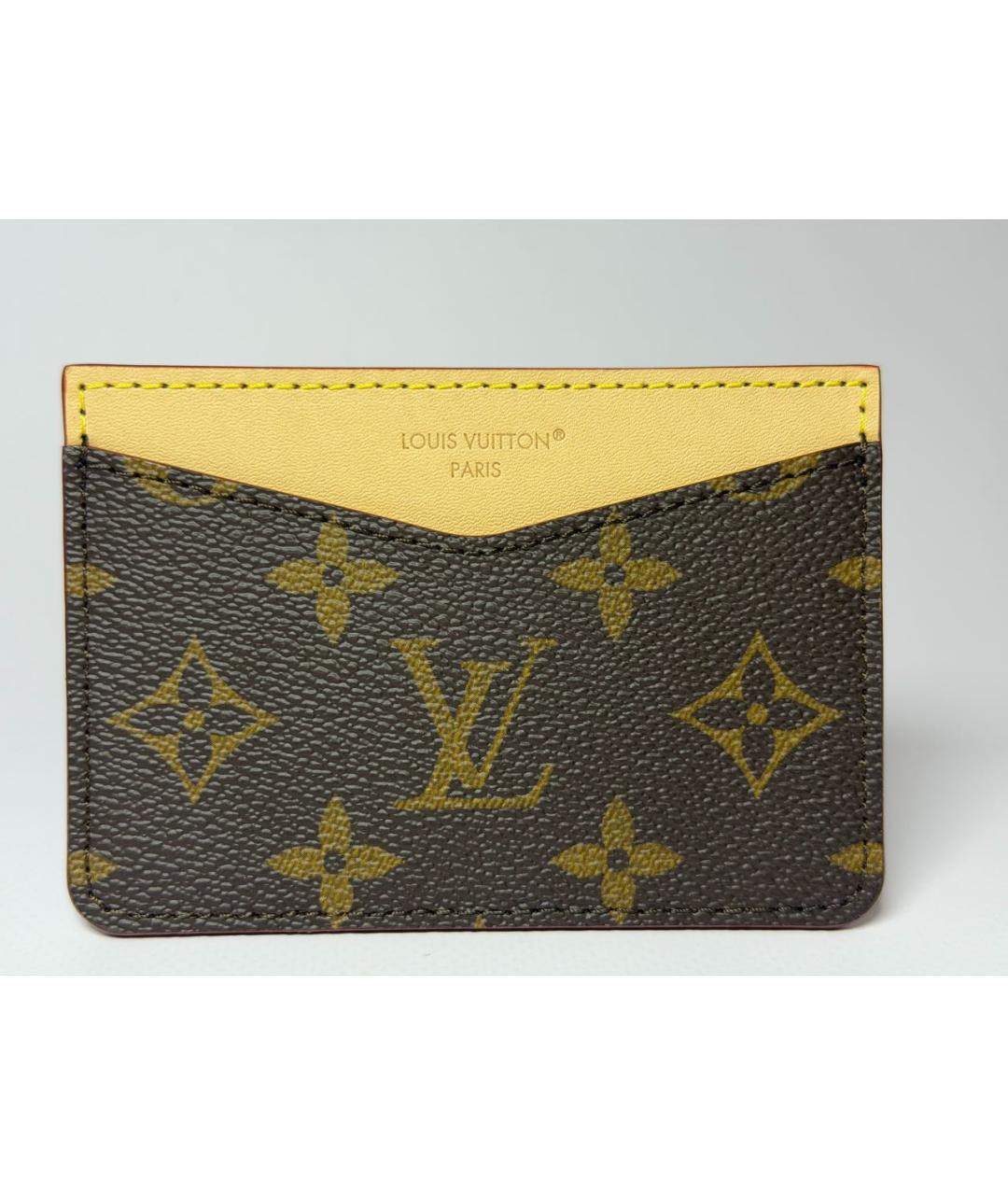 LOUIS VUITTON Коричневый кожаный кардхолдер, фото 9