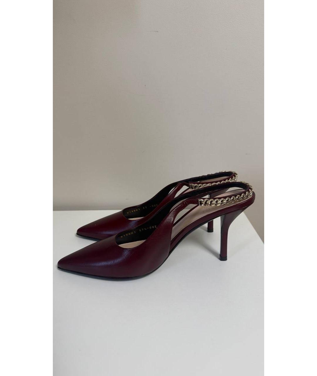 GUCCI Бордовые туфли, фото 3