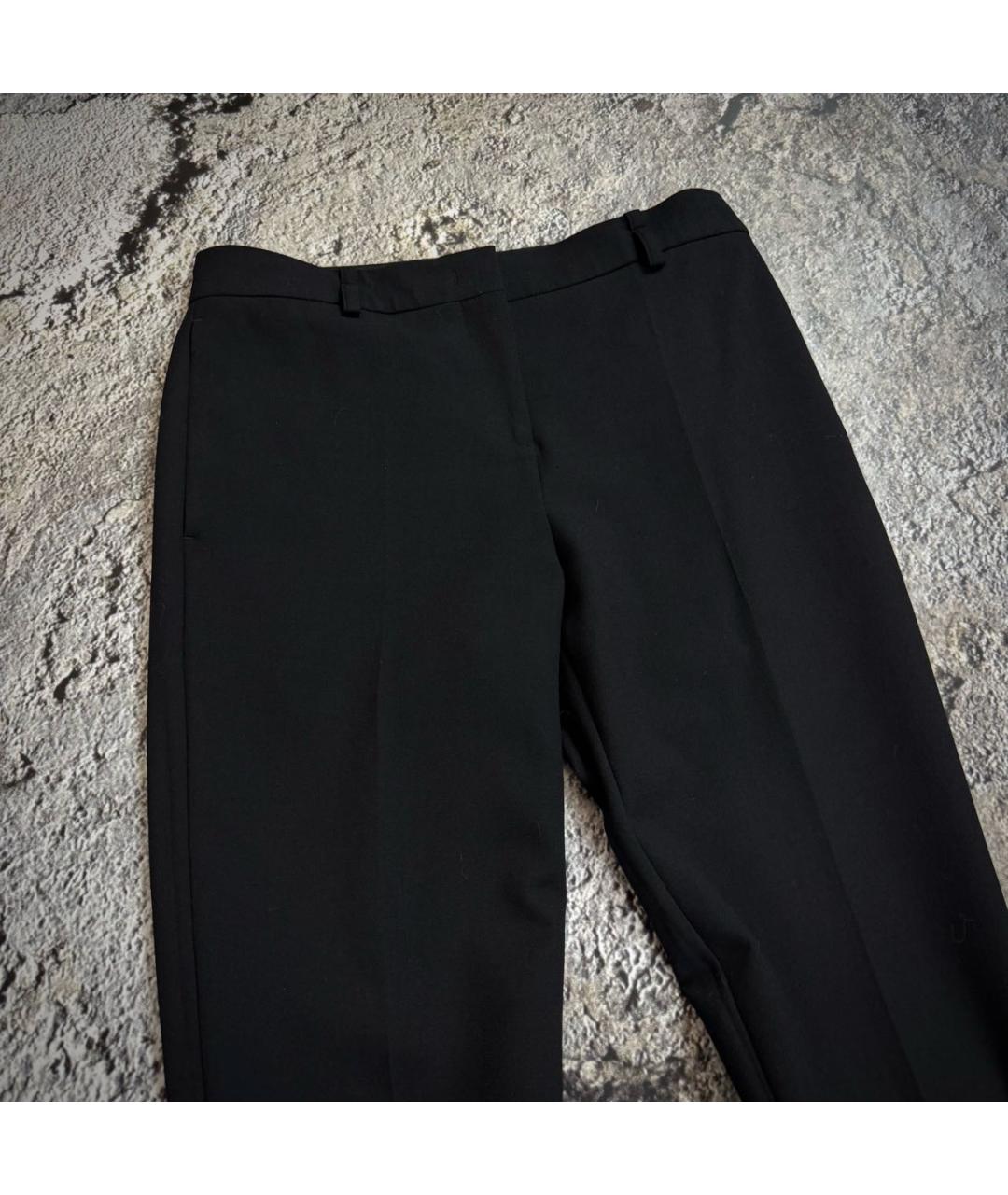JUUN.J Черные шерстяные прямые брюки, фото 7