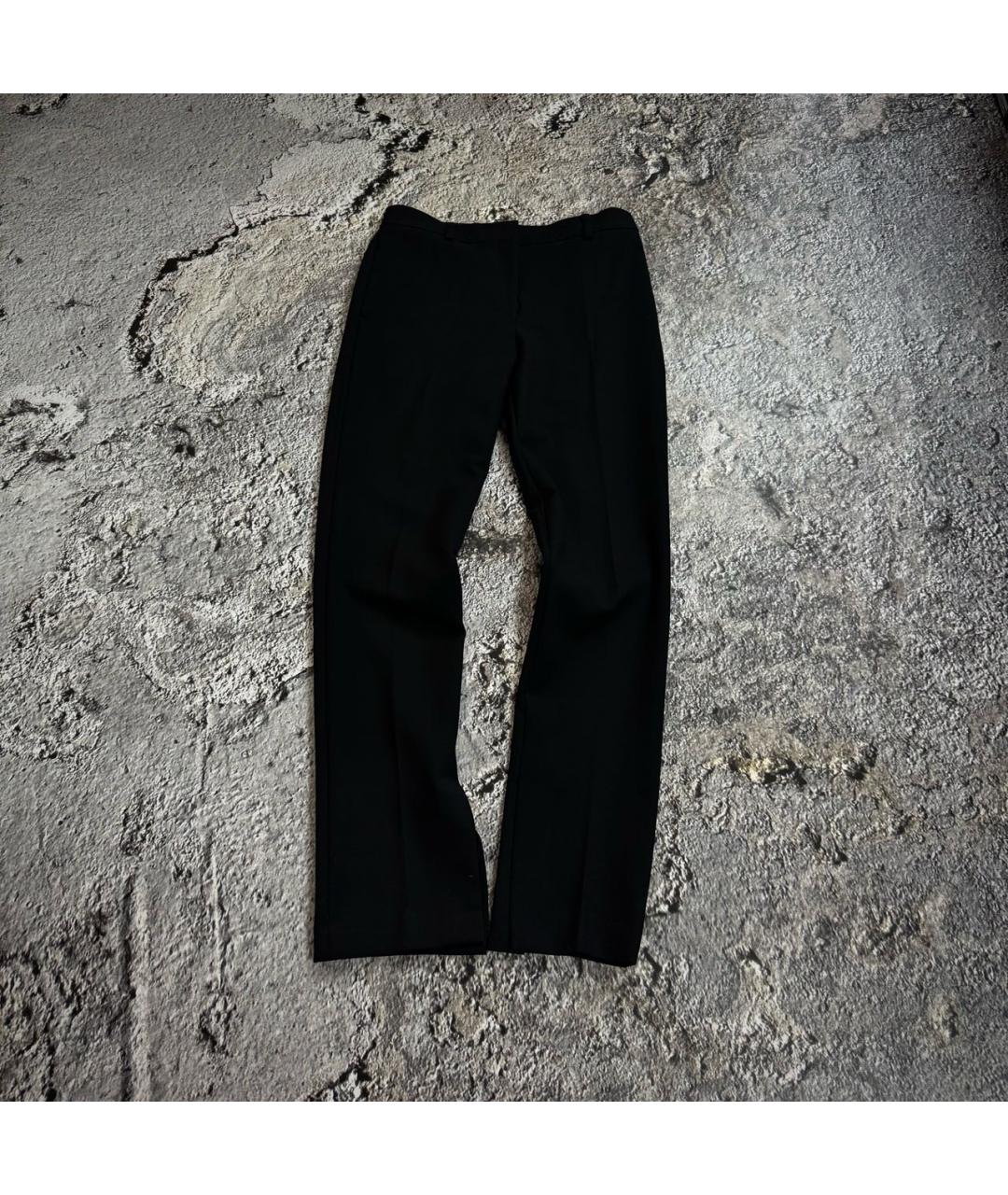 JUUN.J Черные шерстяные прямые брюки, фото 9