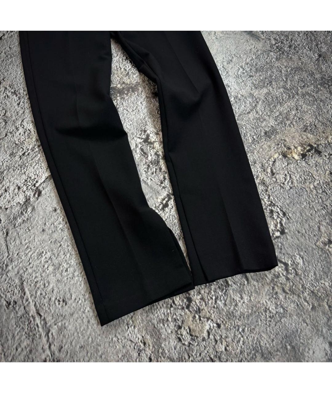 JUUN.J Черные шерстяные прямые брюки, фото 6