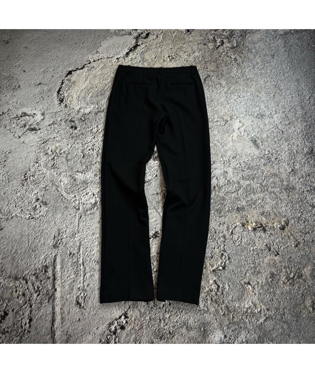 JUUN.J Черные шерстяные прямые брюки, фото 2