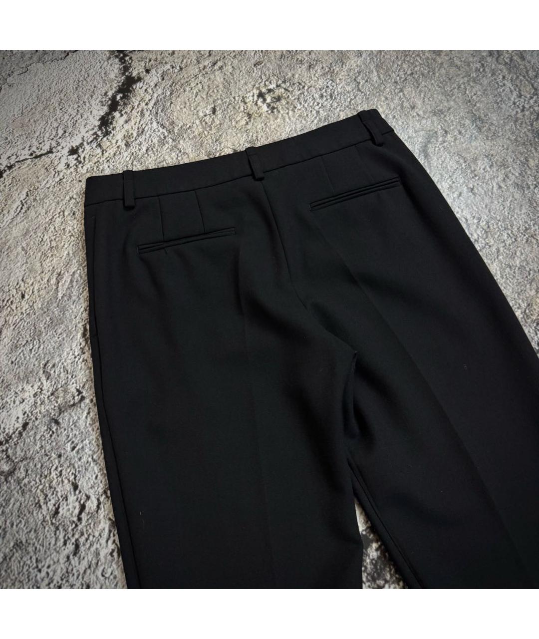 JUUN.J Черные шерстяные прямые брюки, фото 8