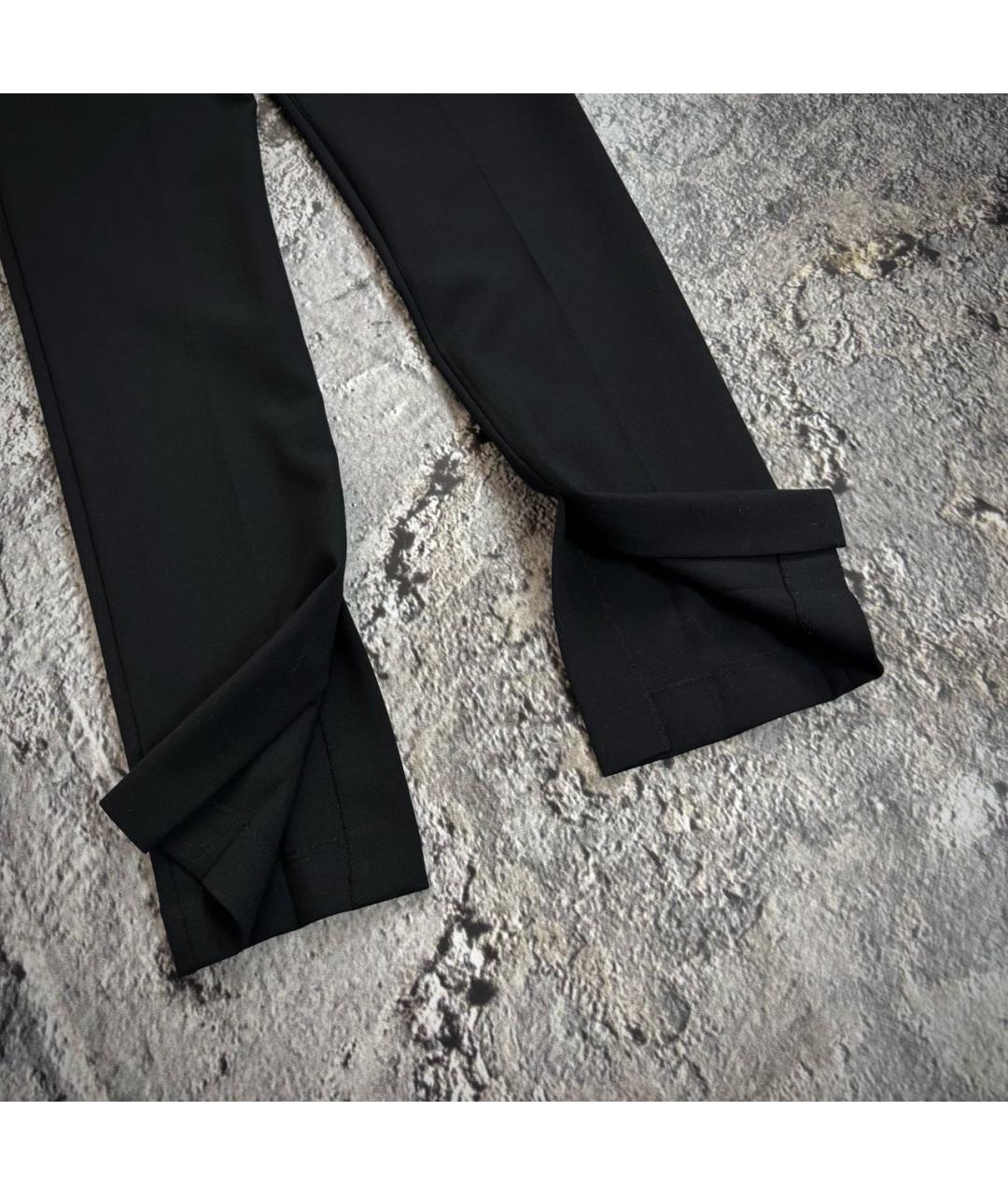 JUUN.J Черные шерстяные прямые брюки, фото 4