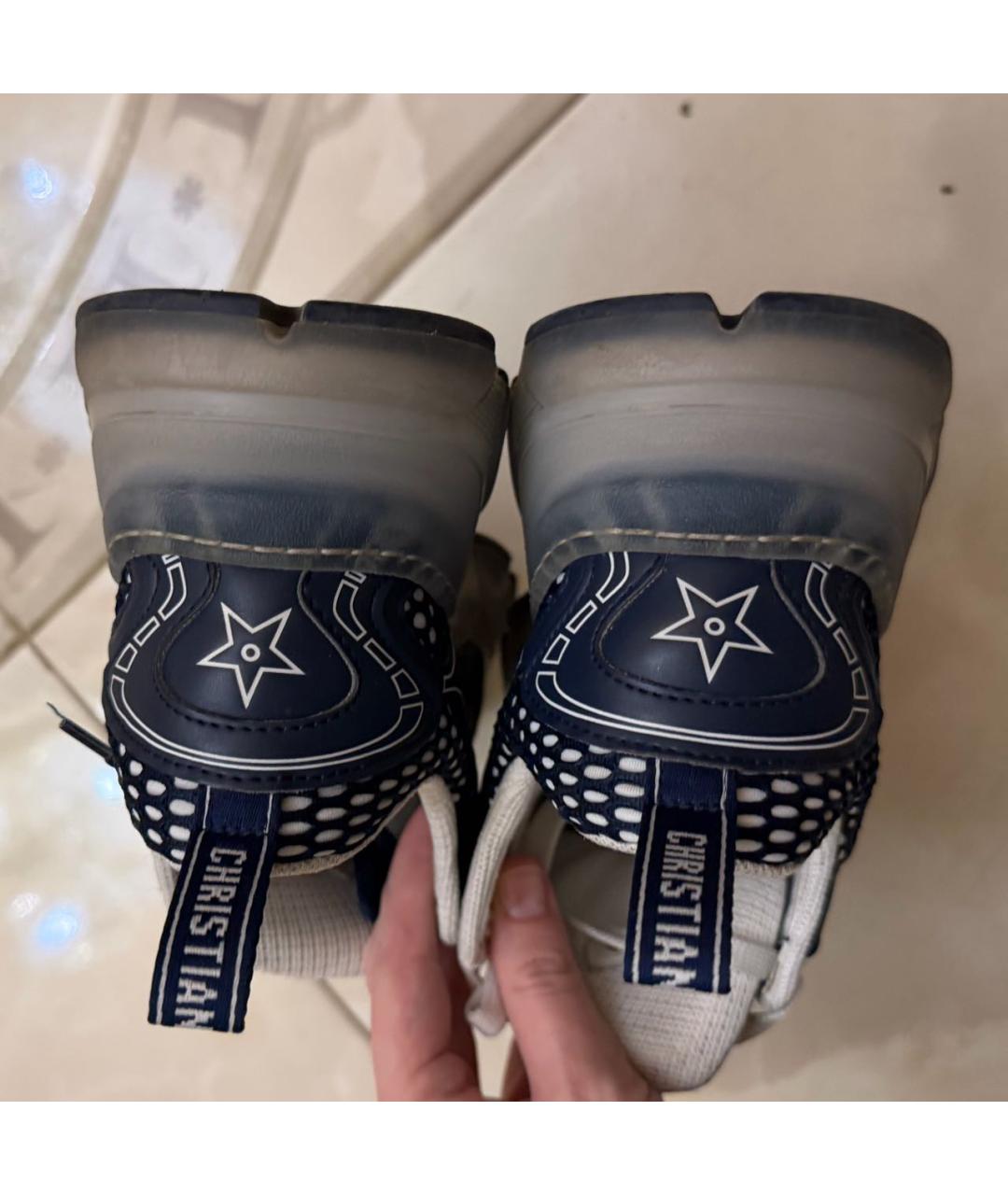 CHRISTIAN DIOR Темно-синие кожаные кроссовки, фото 5