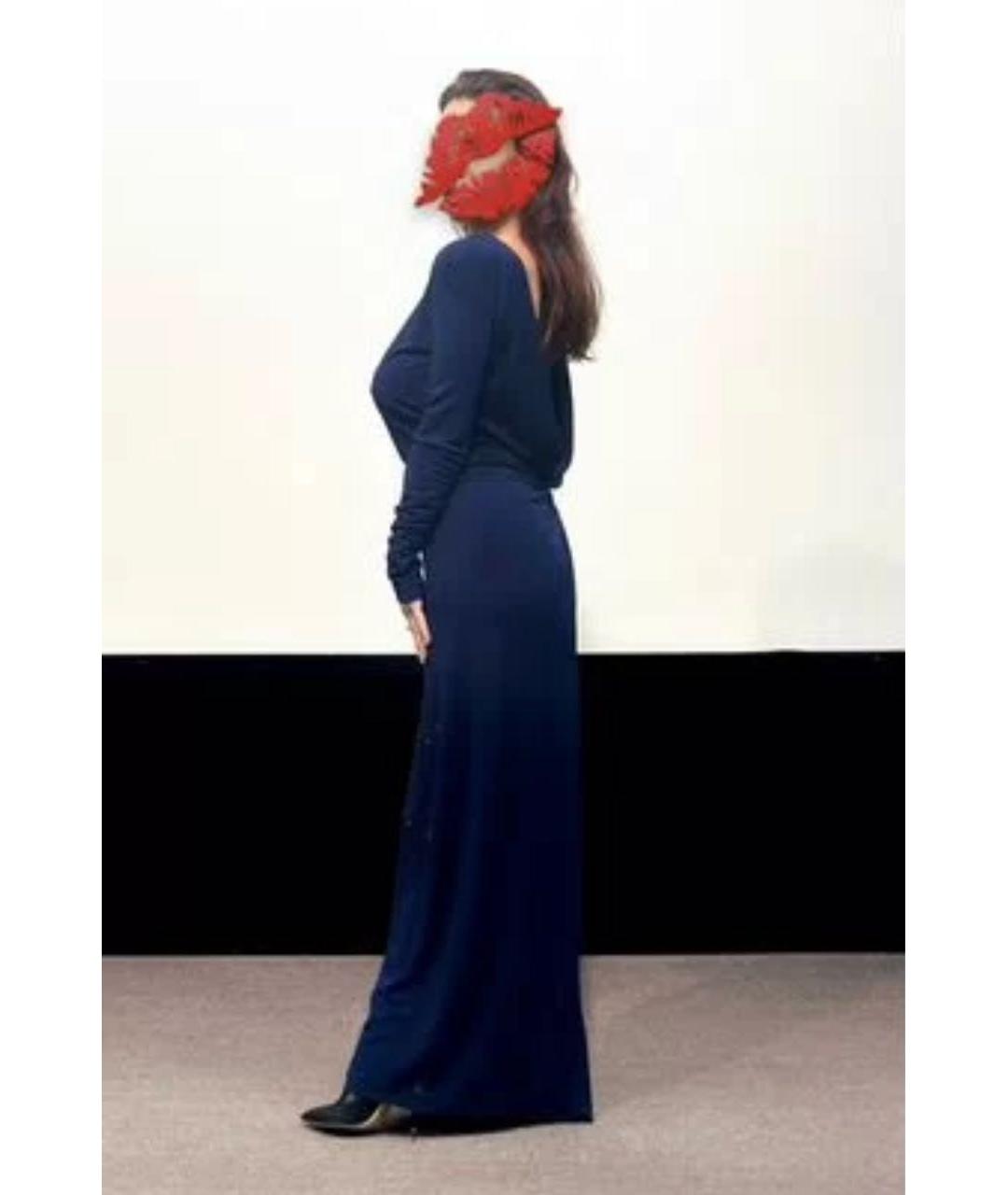 DSQUARED2 Темно-синее полиамидовое вечернее платье, фото 8