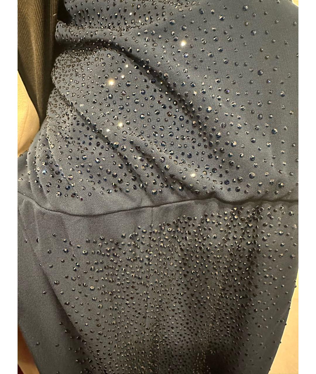 DSQUARED2 Темно-синее полиамидовое вечернее платье, фото 4