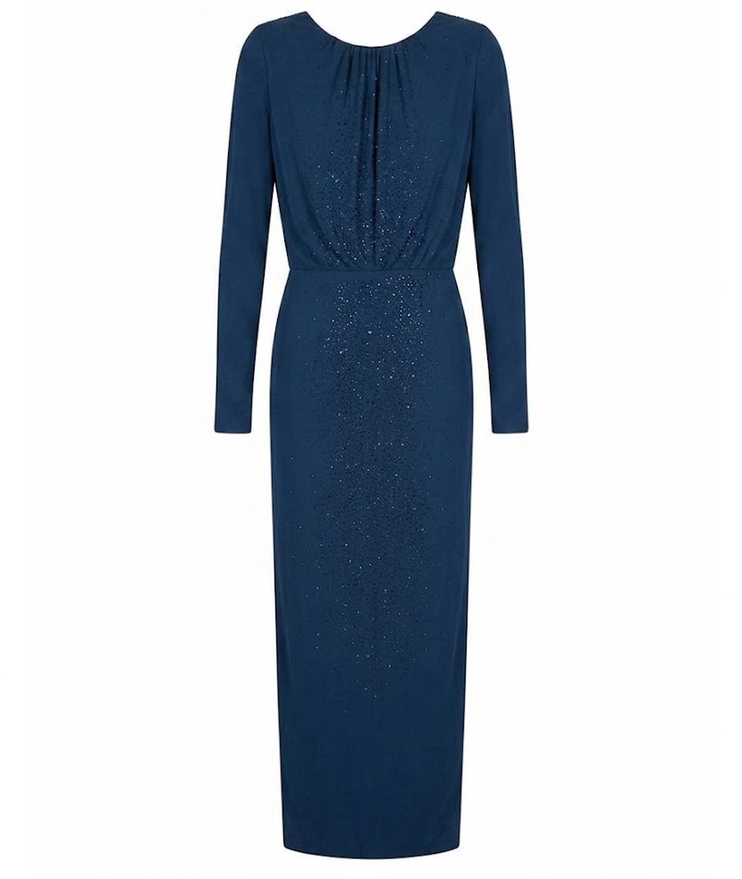 DSQUARED2 Темно-синее полиамидовое вечернее платье, фото 1
