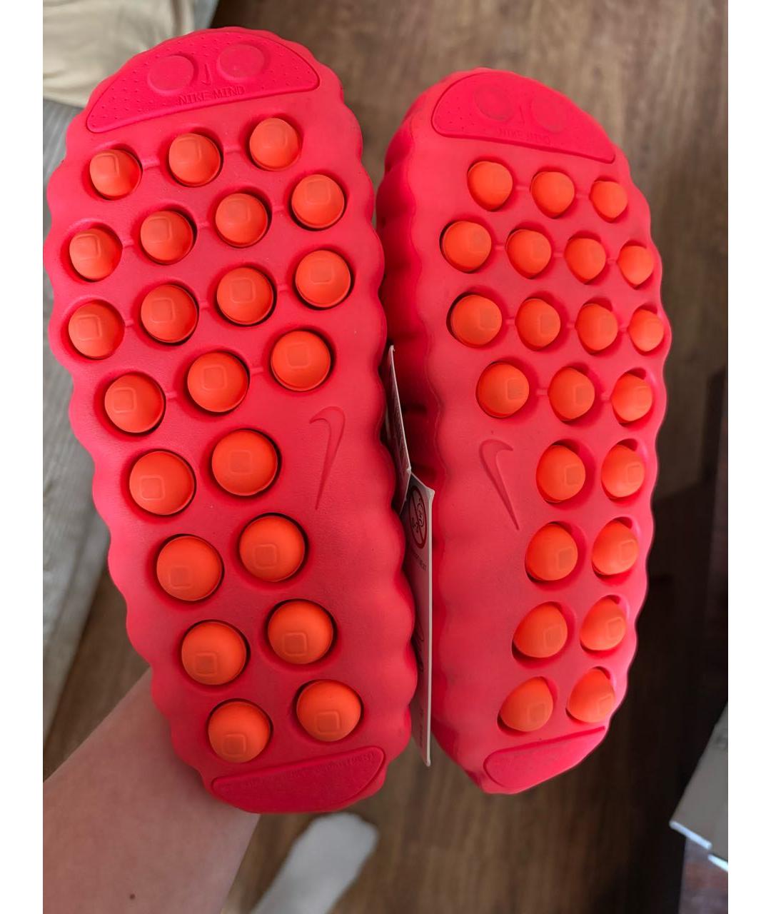 NIKE Красные резиновые шлепанцы, фото 7