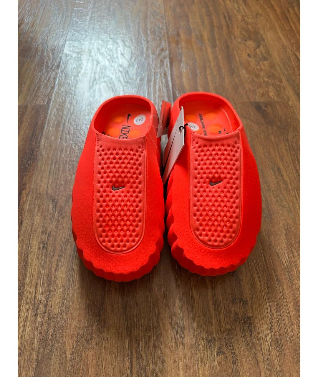 NIKE Красные резиновые шлепанцы, фото 2