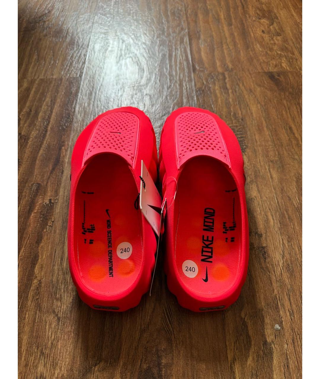 NIKE Красные резиновые шлепанцы, фото 3