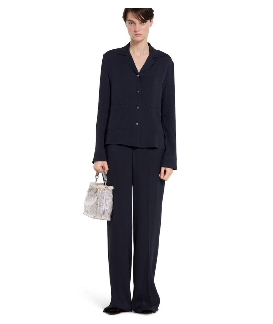 GUCCI Темно-синий вискозный костюм с брюками, фото 7