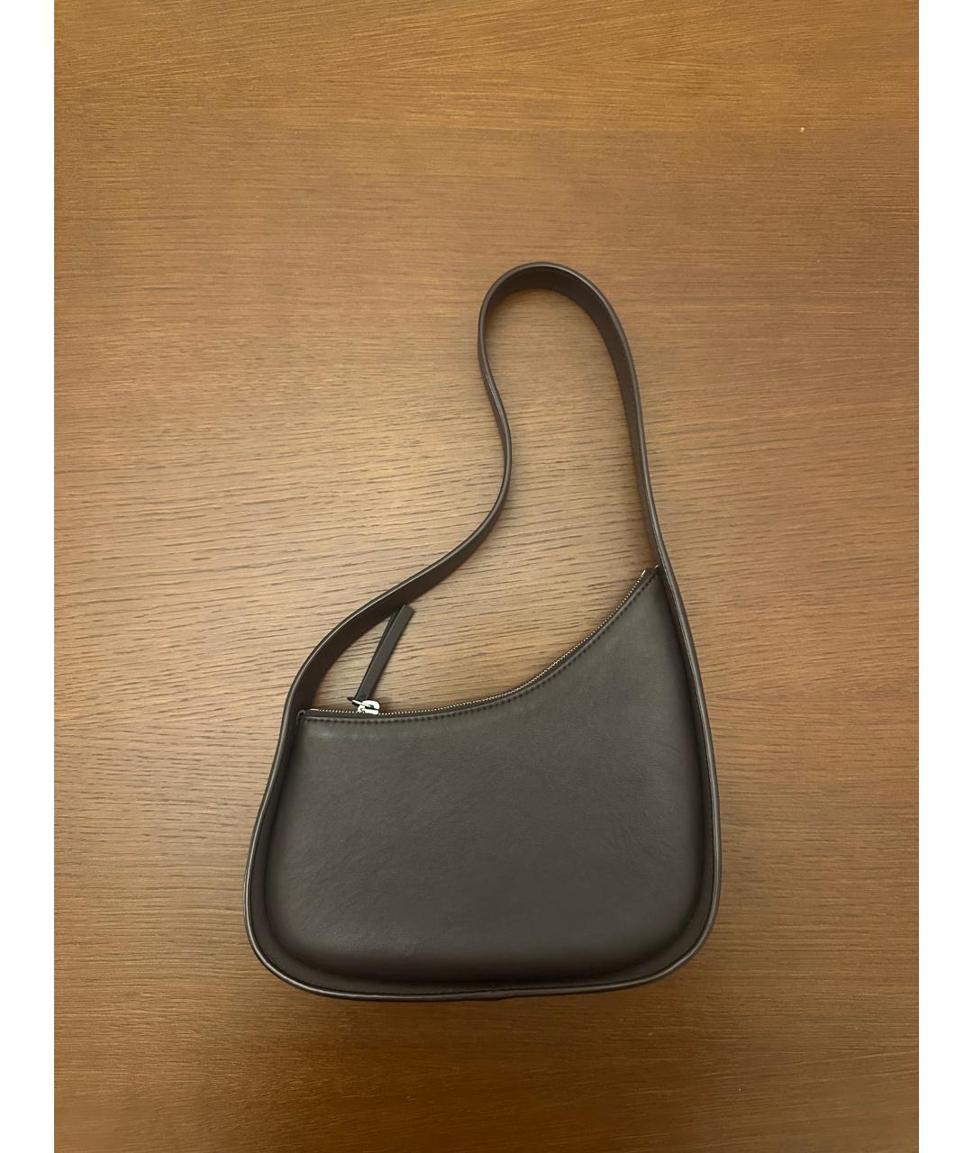 THE ROW Коричневая кожаная сумка через плечо, фото 3