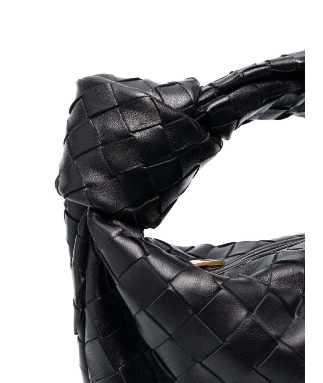 BOTTEGA VENETA Черная кожаная сумка с короткими ручками, фото 3