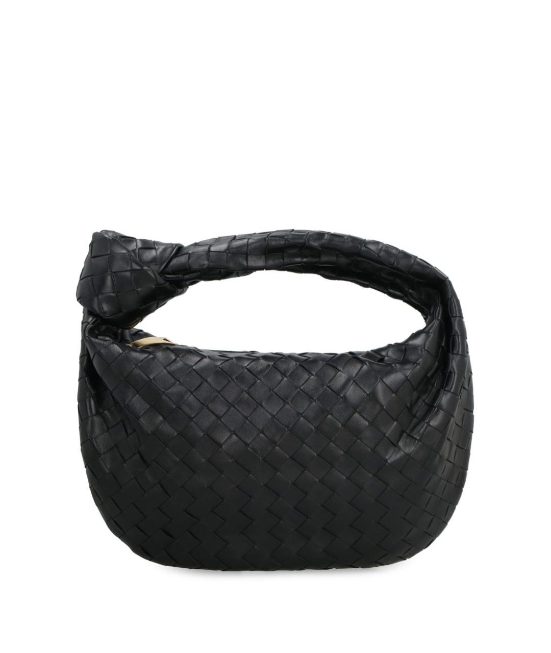 BOTTEGA VENETA Черная кожаная сумка с короткими ручками, фото 1