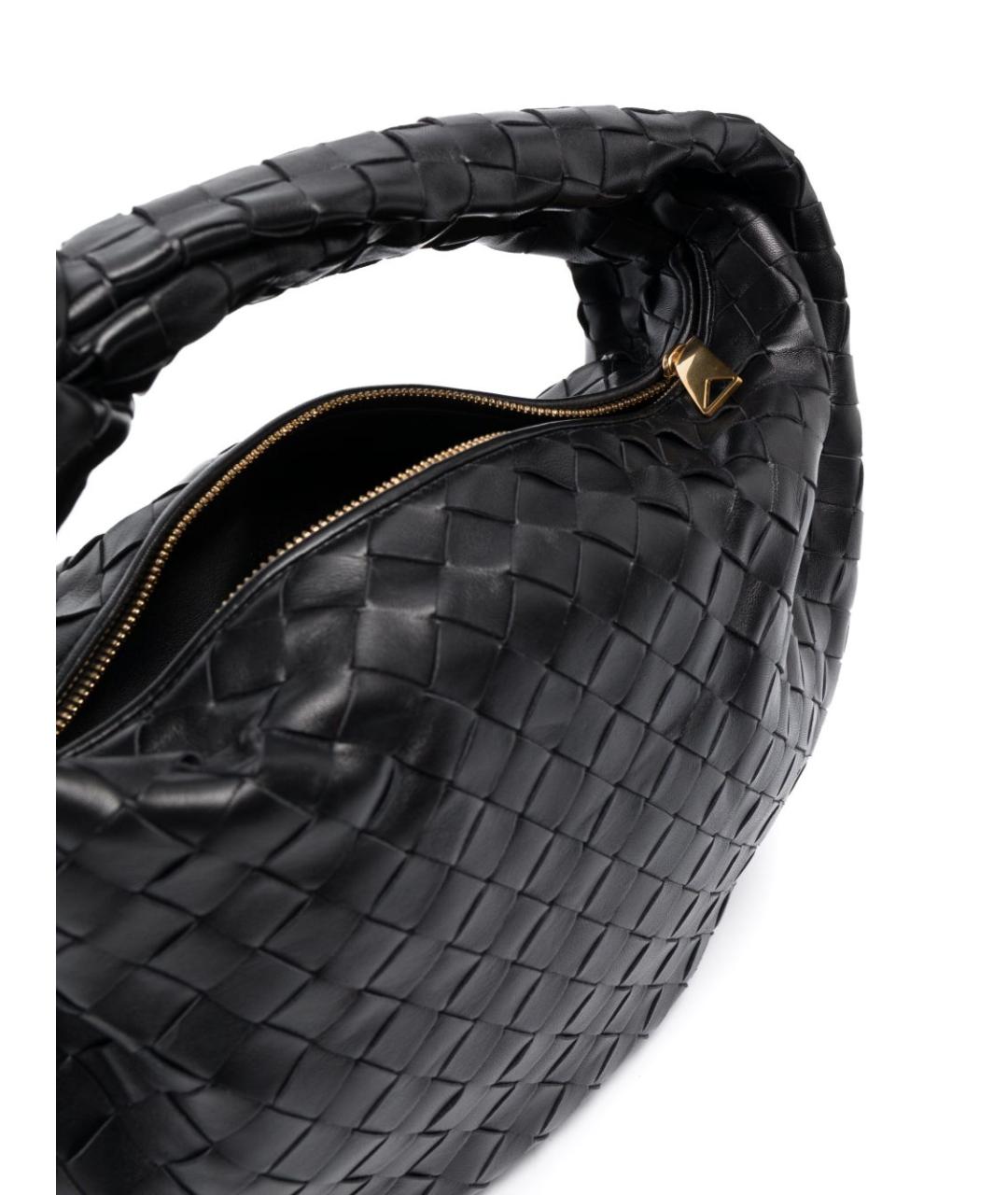 BOTTEGA VENETA Черная кожаная сумка с короткими ручками, фото 2