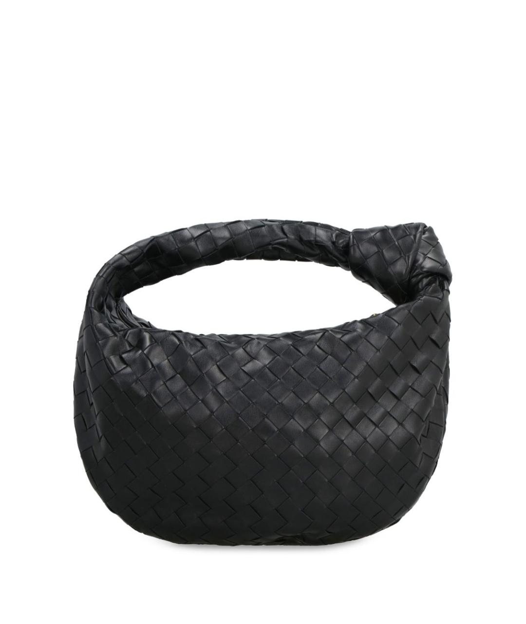 BOTTEGA VENETA Черная кожаная сумка с короткими ручками, фото 5