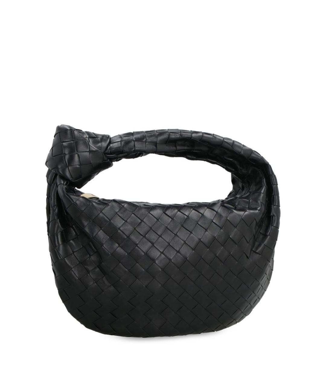 BOTTEGA VENETA Черная кожаная сумка с короткими ручками, фото 4