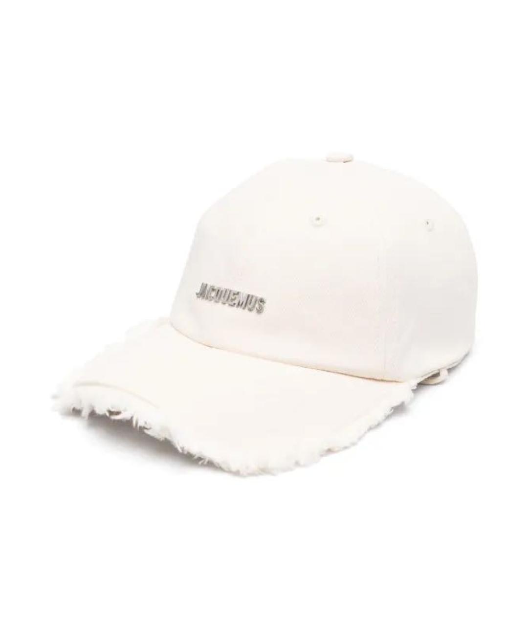 JACQUEMUS Белая хлопковая кепка, фото 2