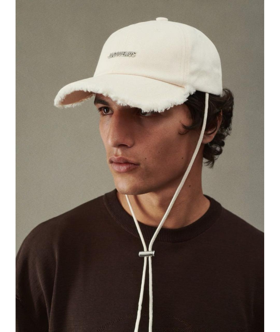 JACQUEMUS Белая хлопковая кепка, фото 4