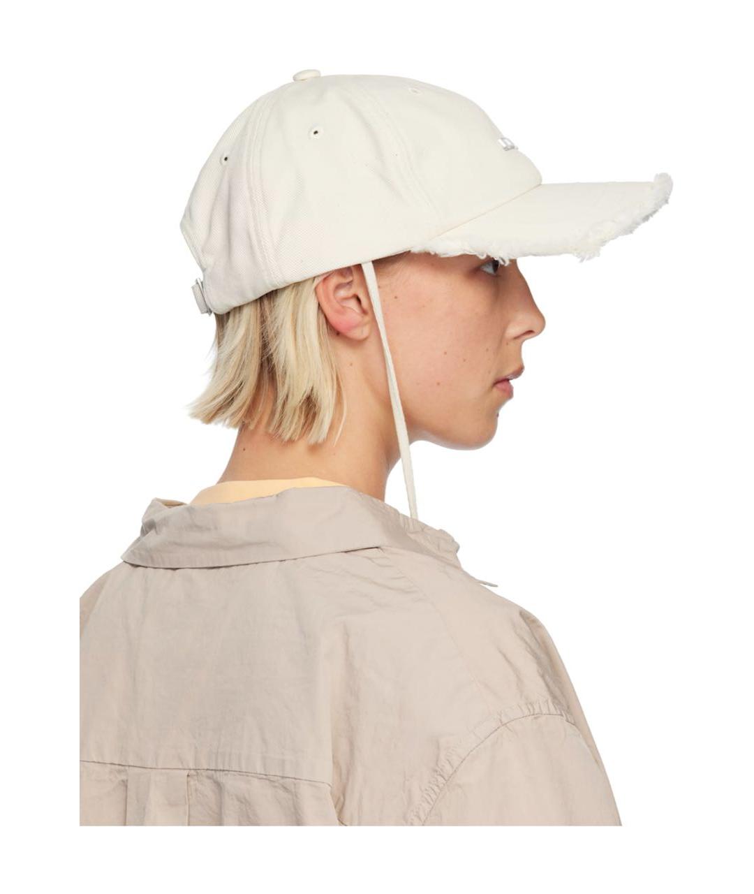 JACQUEMUS Белая хлопковая кепка, фото 7