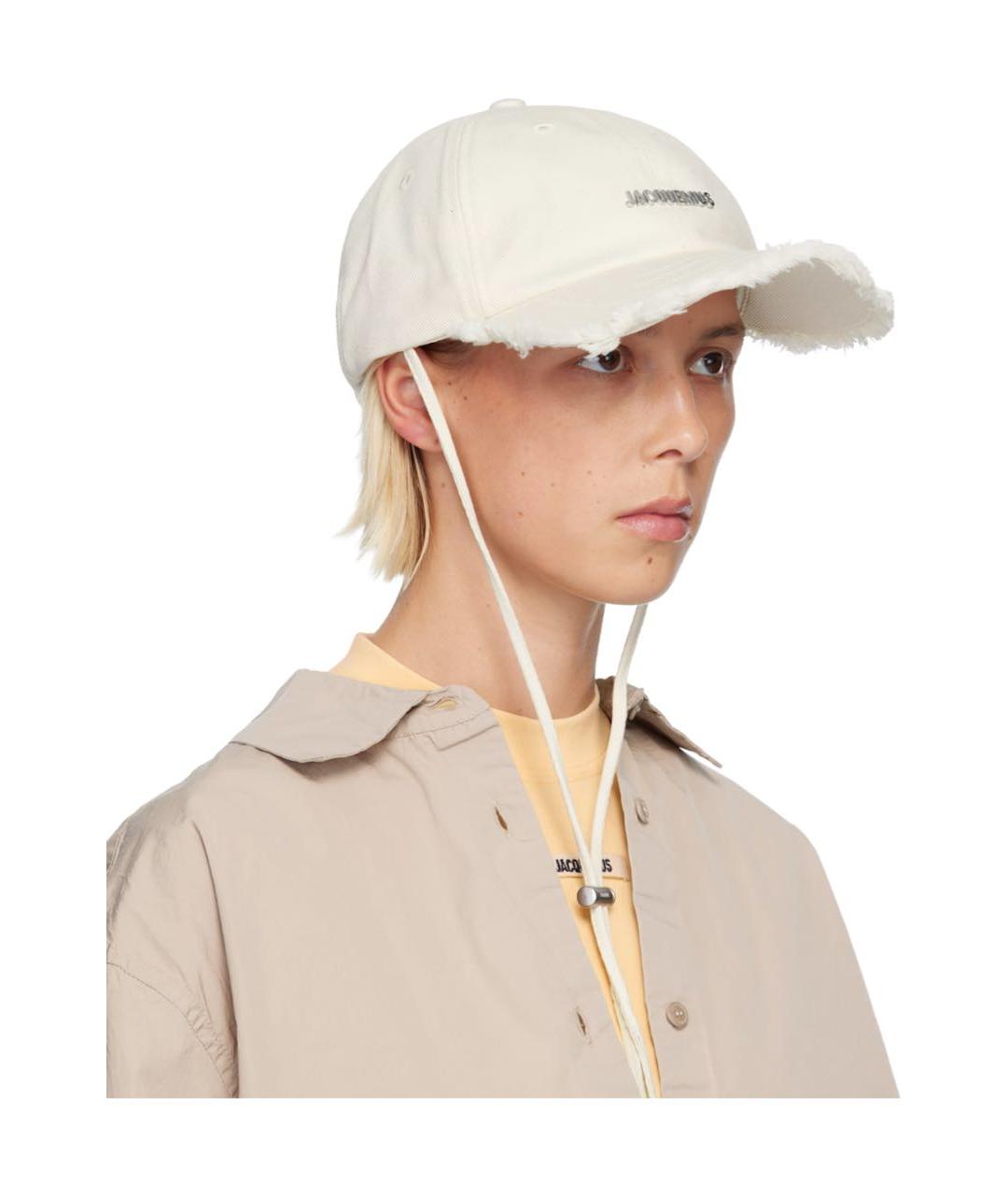 JACQUEMUS Белая хлопковая кепка, фото 6