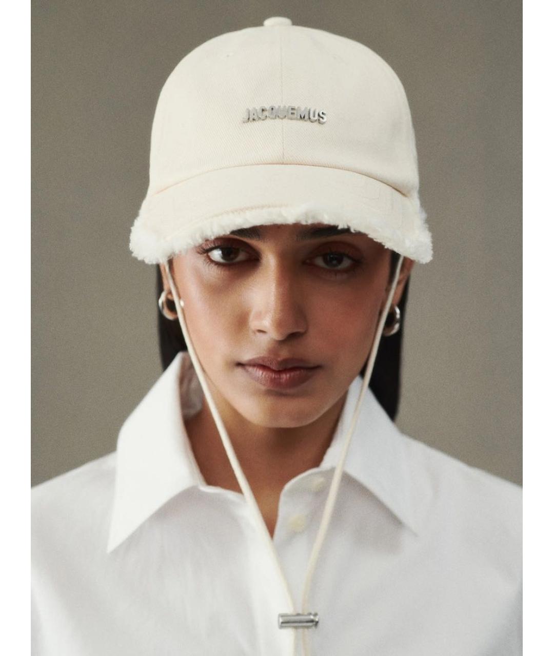JACQUEMUS Белая хлопковая кепка, фото 3