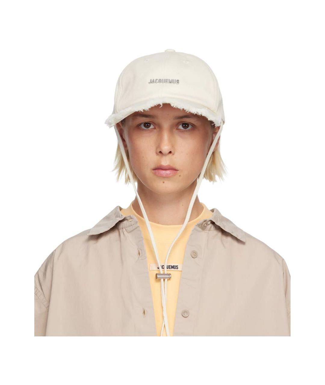 JACQUEMUS Белая хлопковая кепка, фото 5