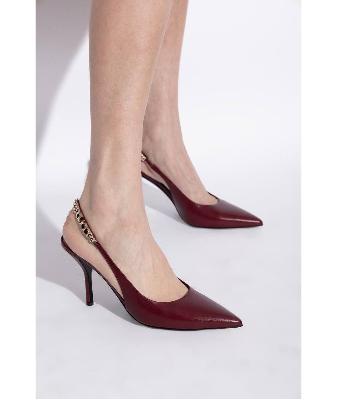 GUCCI Бордовые туфли, фото 6