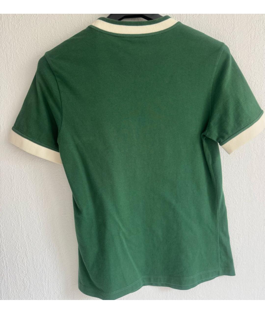 GUCCI Зеленая хлопковая футболка, фото 2