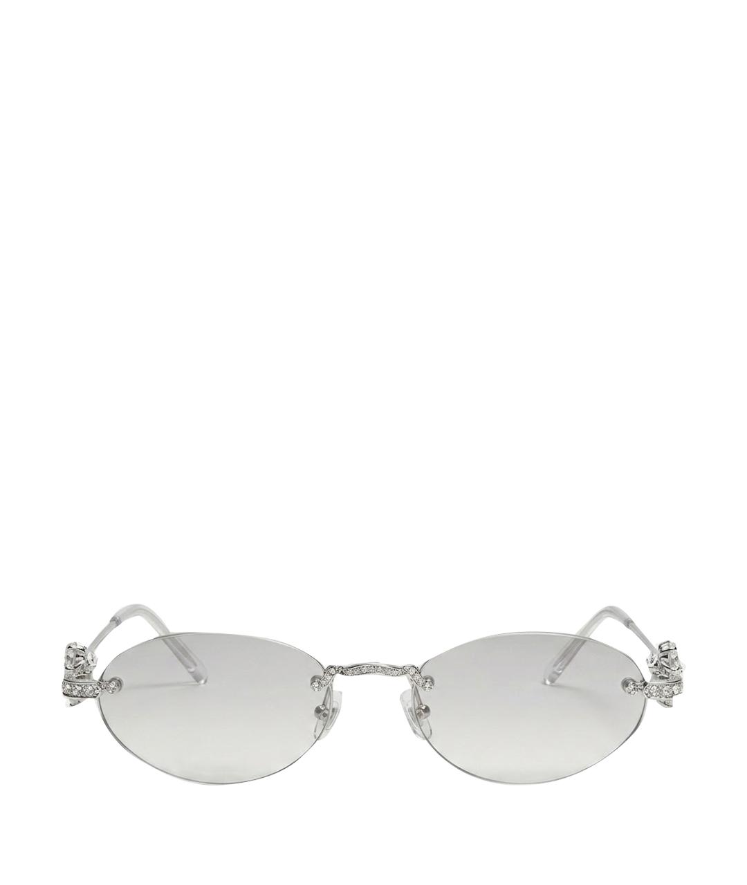 GENTLE MONSTER Серебряные металлические солнцезащитные очки, фото 1