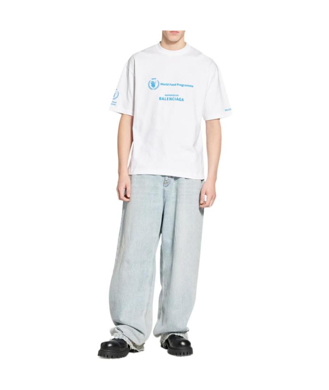 BALENCIAGA Белая футболка, фото 3