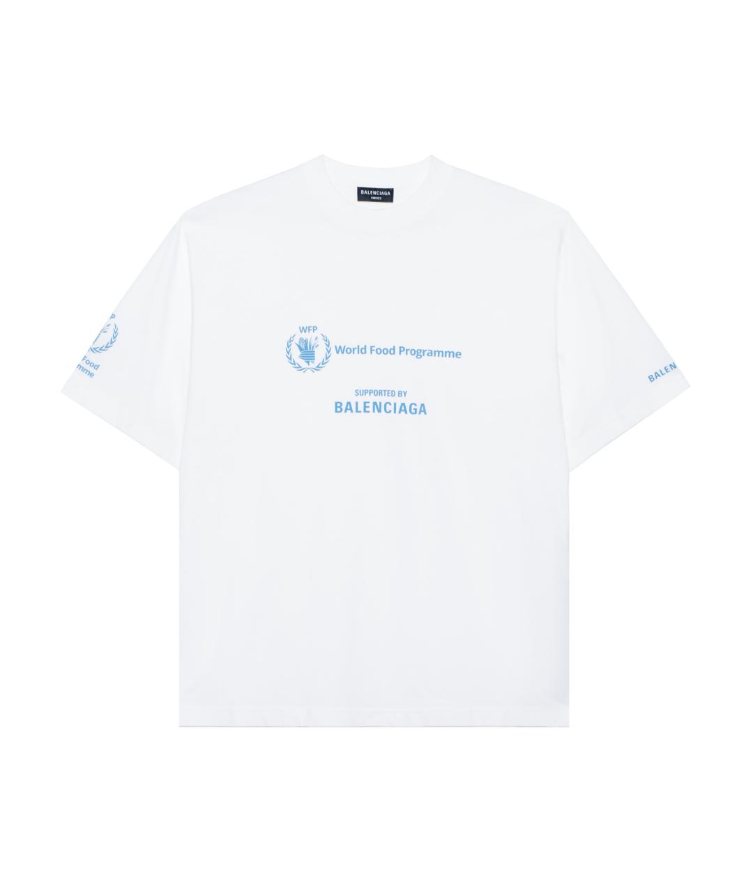 BALENCIAGA Белая футболка, фото 1