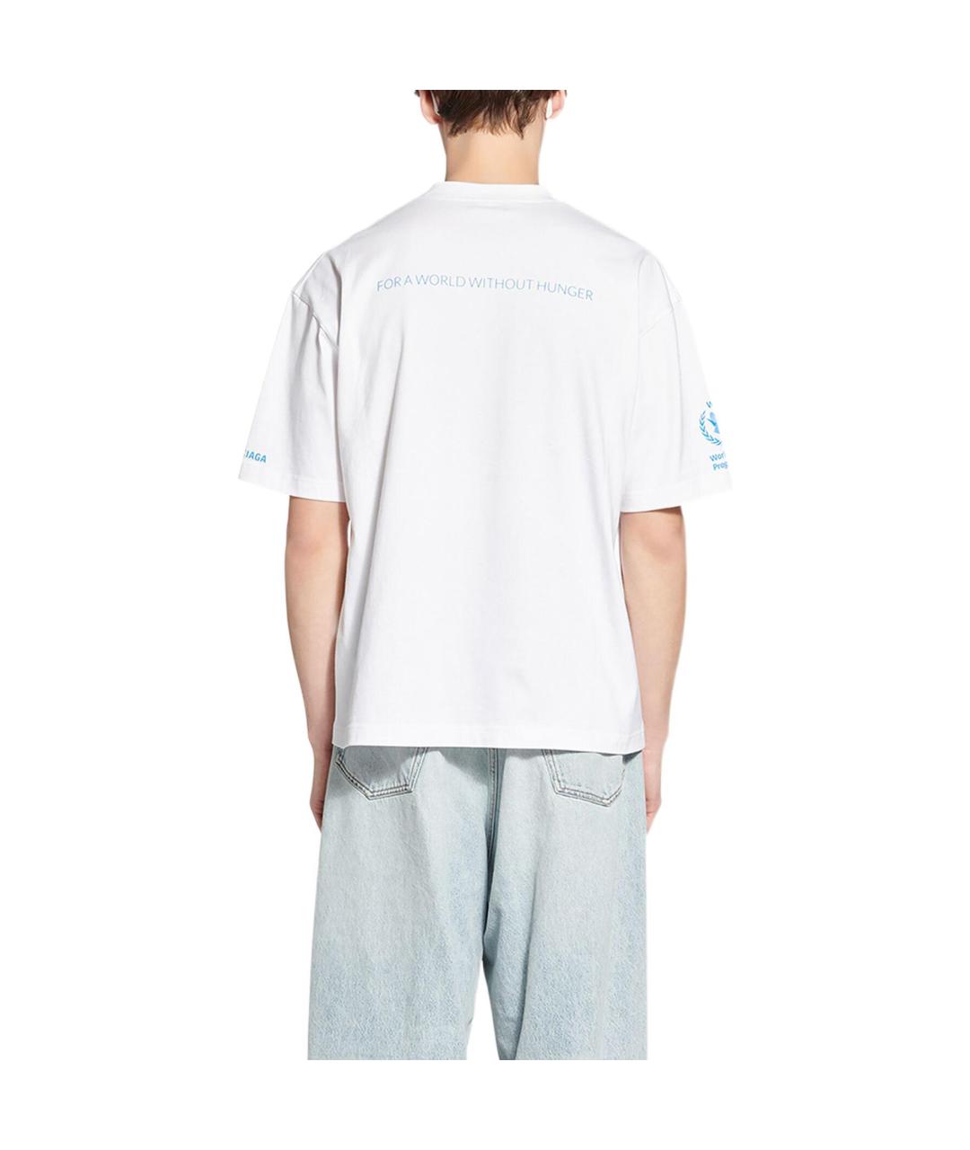 BALENCIAGA Белая футболка, фото 4