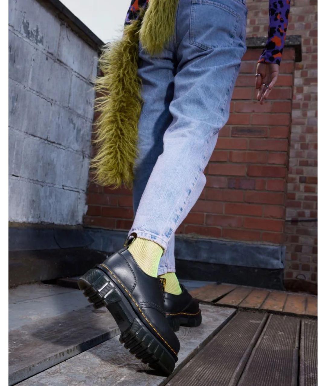 DR. MARTENS Черные кожаные брогги и оксфорды, фото 4