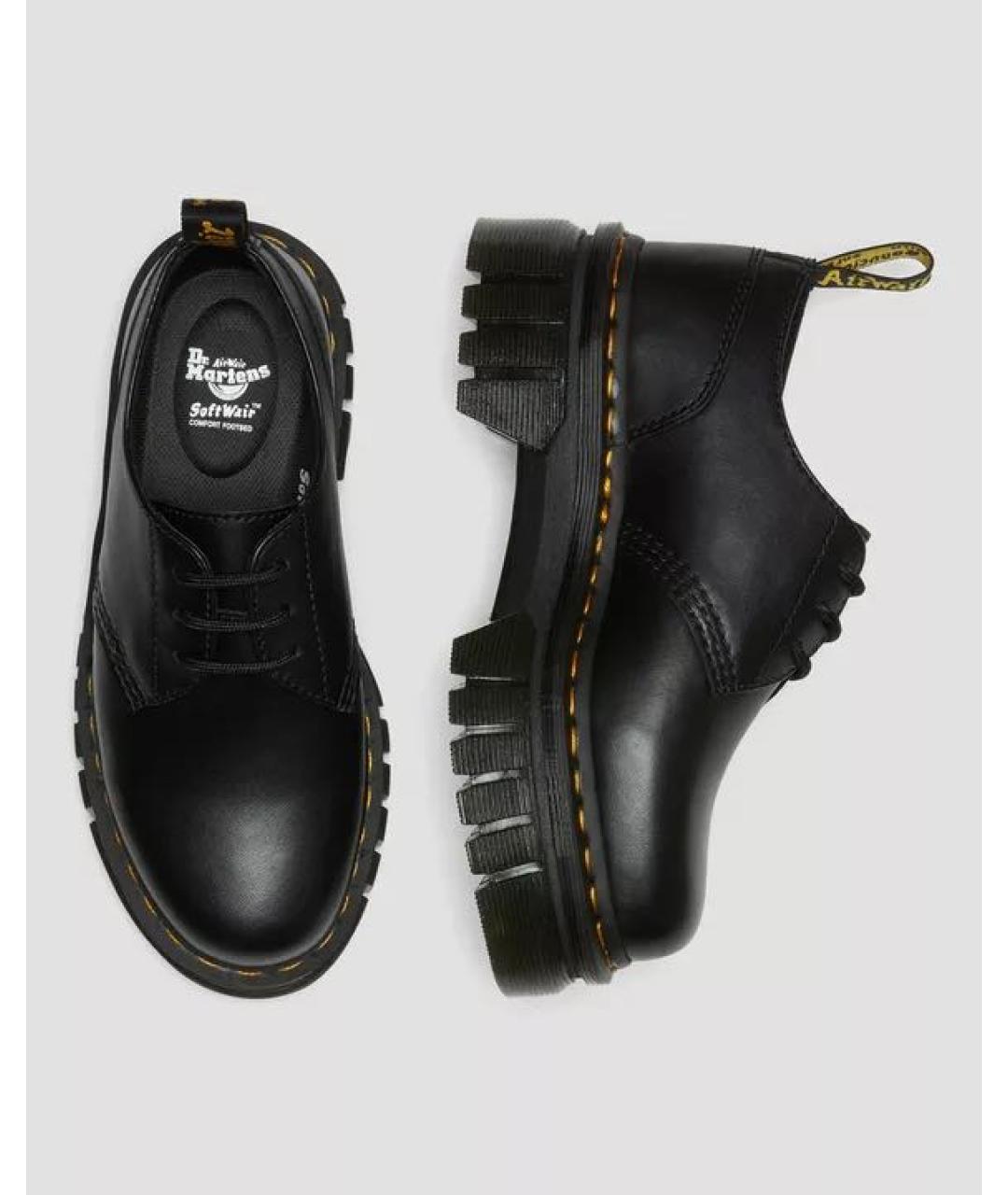 DR. MARTENS Черные кожаные брогги и оксфорды, фото 9