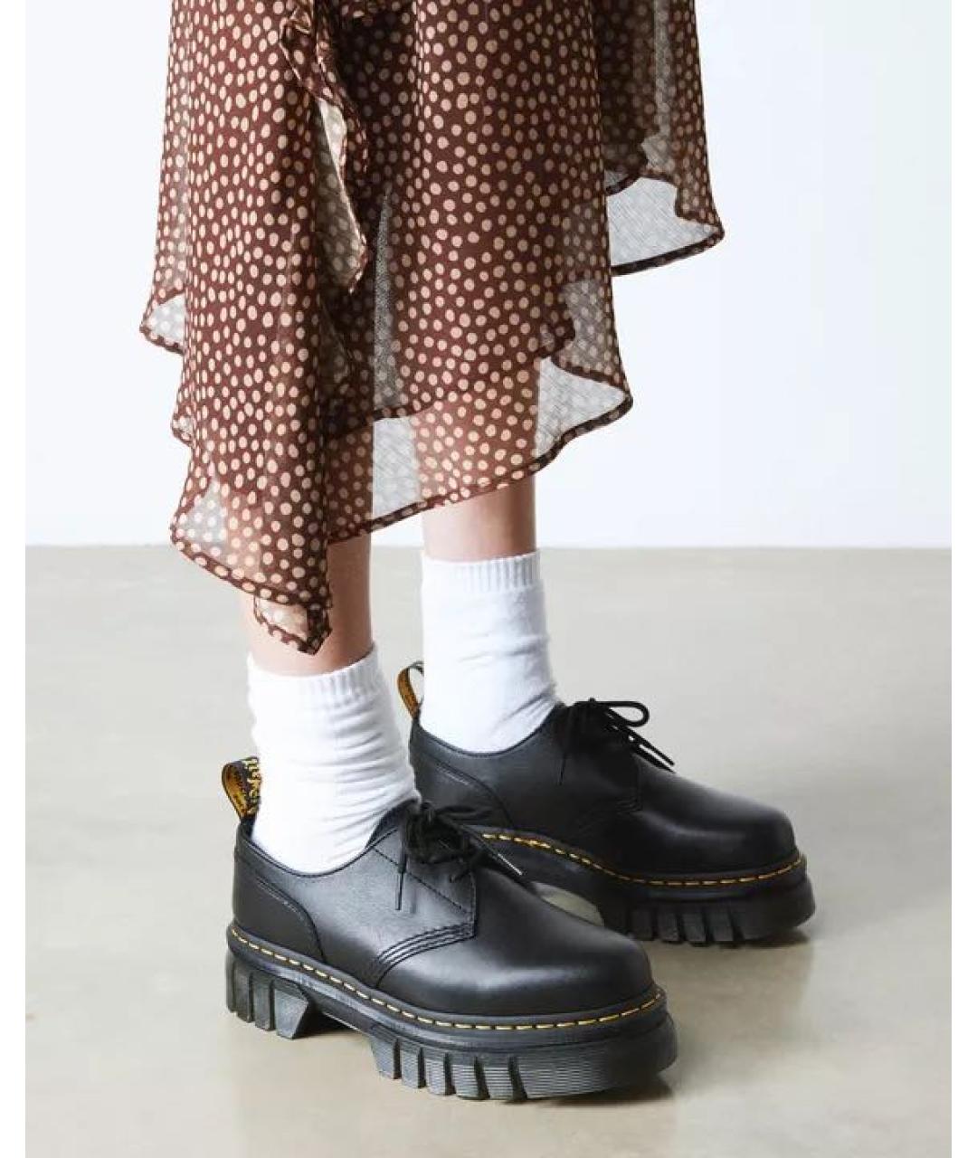 DR. MARTENS Черные кожаные брогги и оксфорды, фото 3