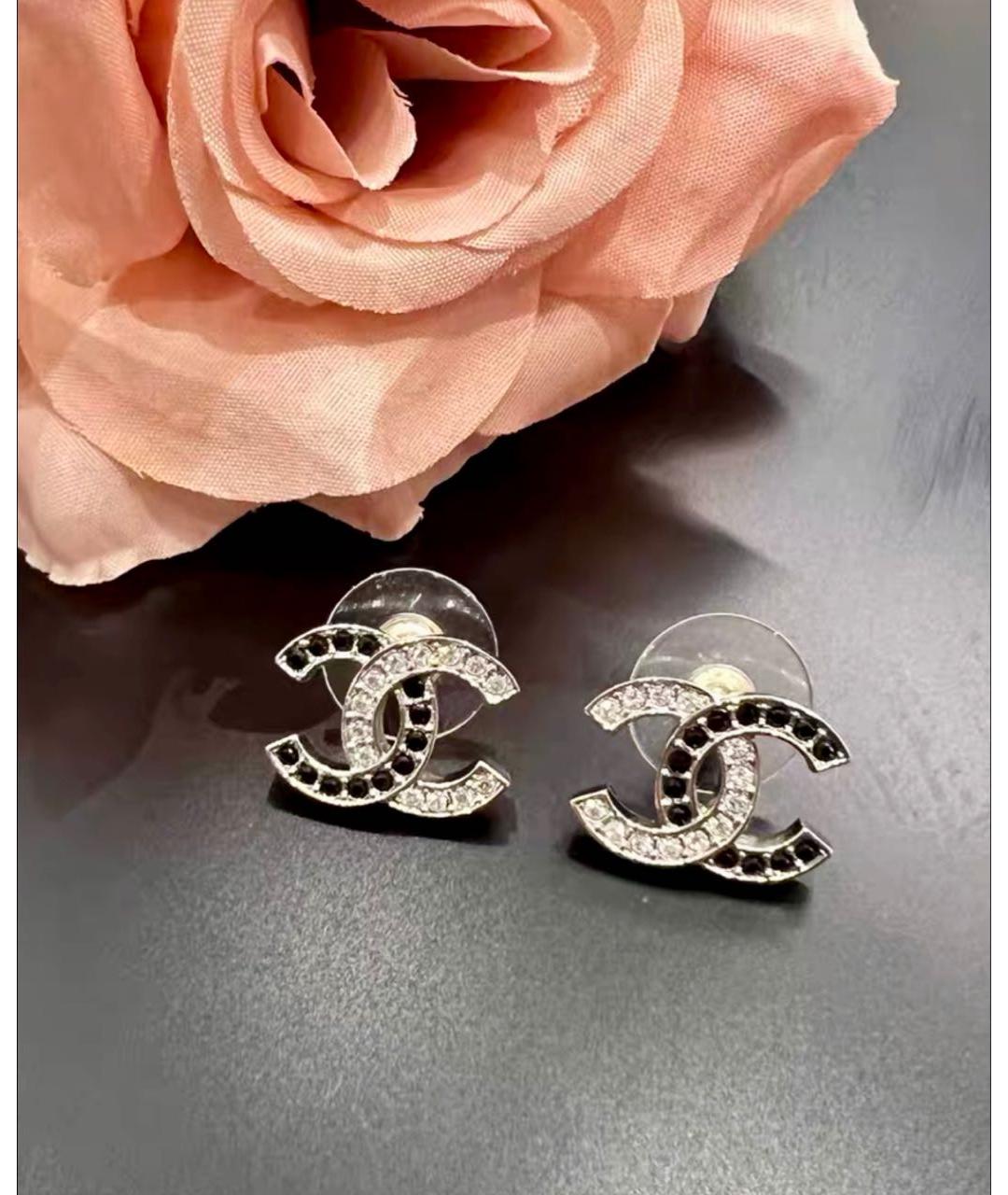 CHANEL Серебряные металлические серьги, фото 2