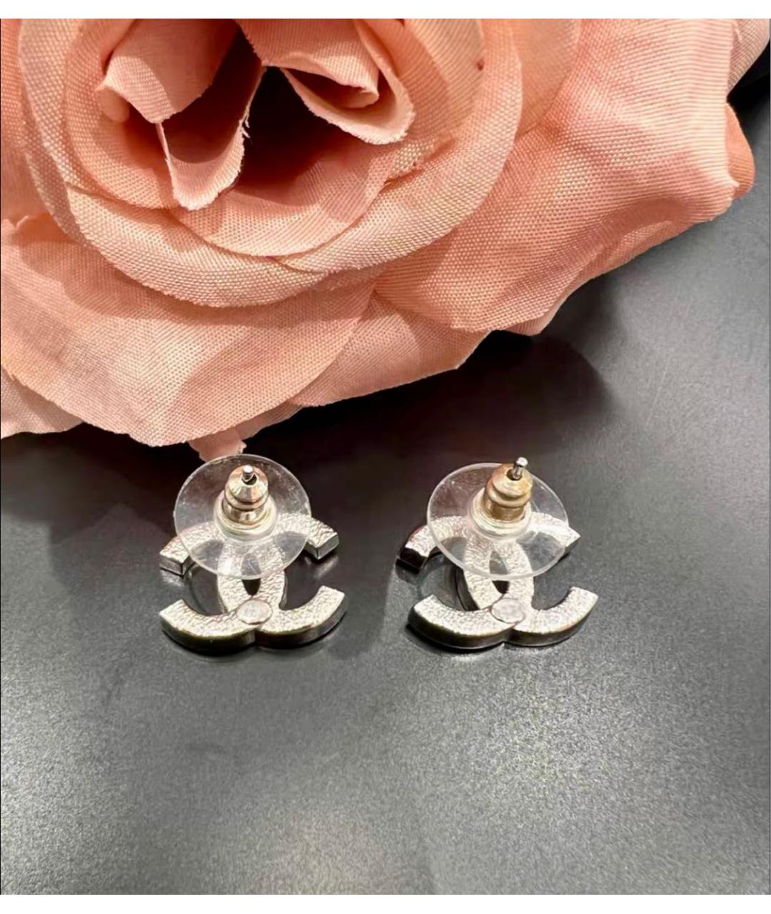 CHANEL Серебряные металлические серьги, фото 3