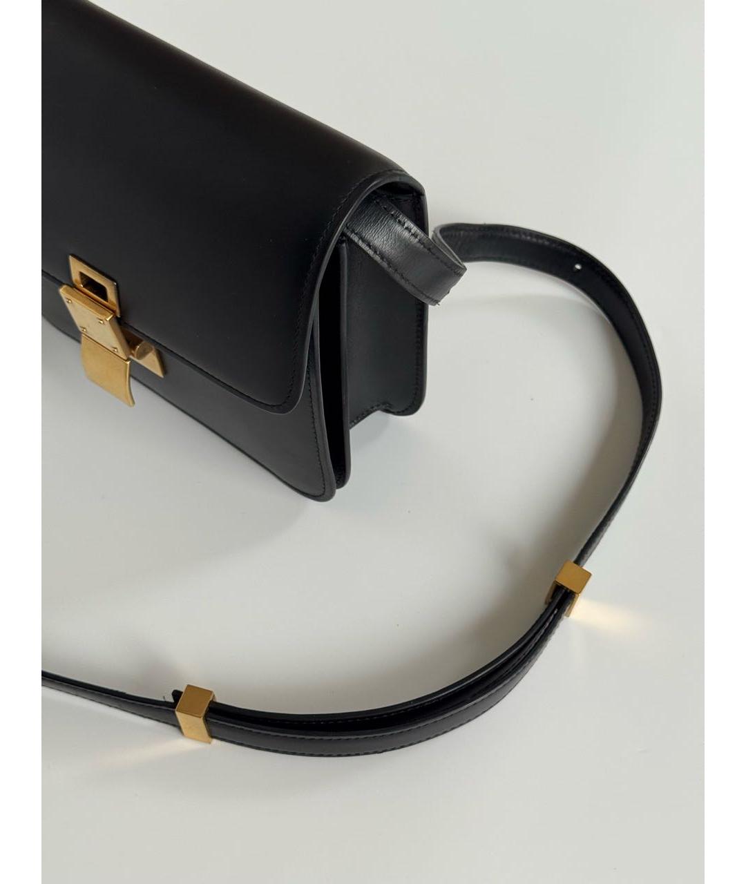 CELINE Черная кожаная сумка через плечо, фото 7