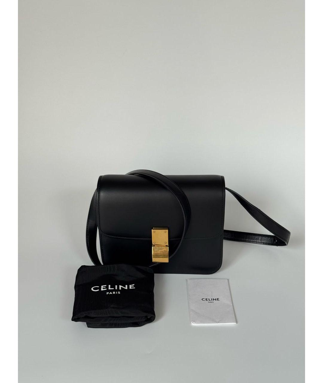 CELINE Черная кожаная сумка через плечо, фото 8