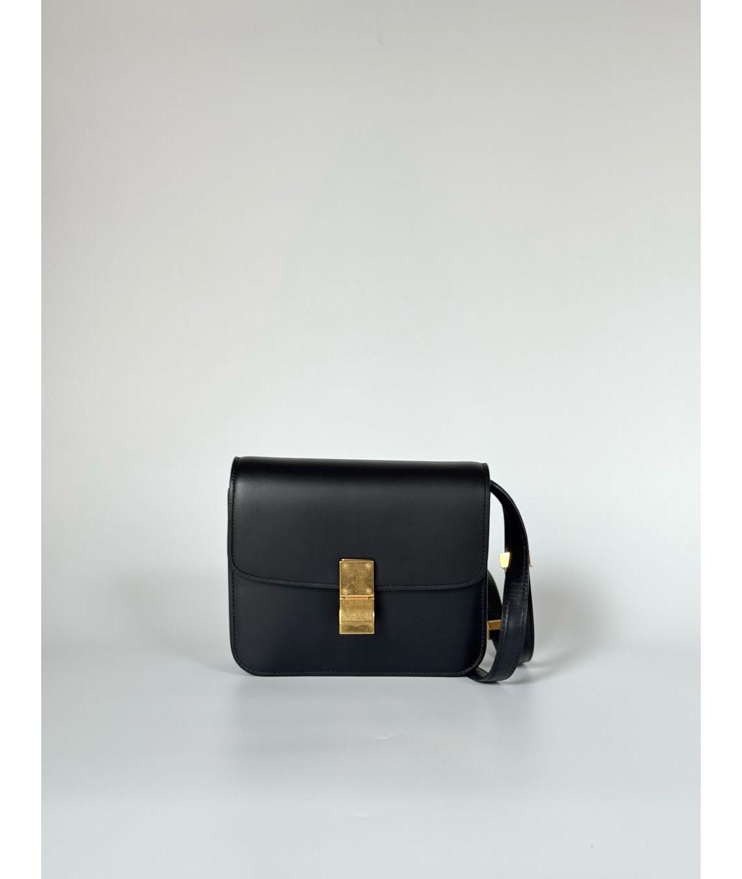 CELINE Черная кожаная сумка через плечо, фото 9