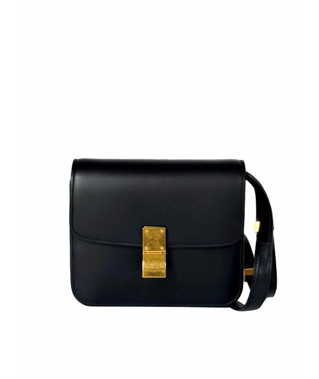 CELINE Черная кожаная сумка через плечо, фото 1