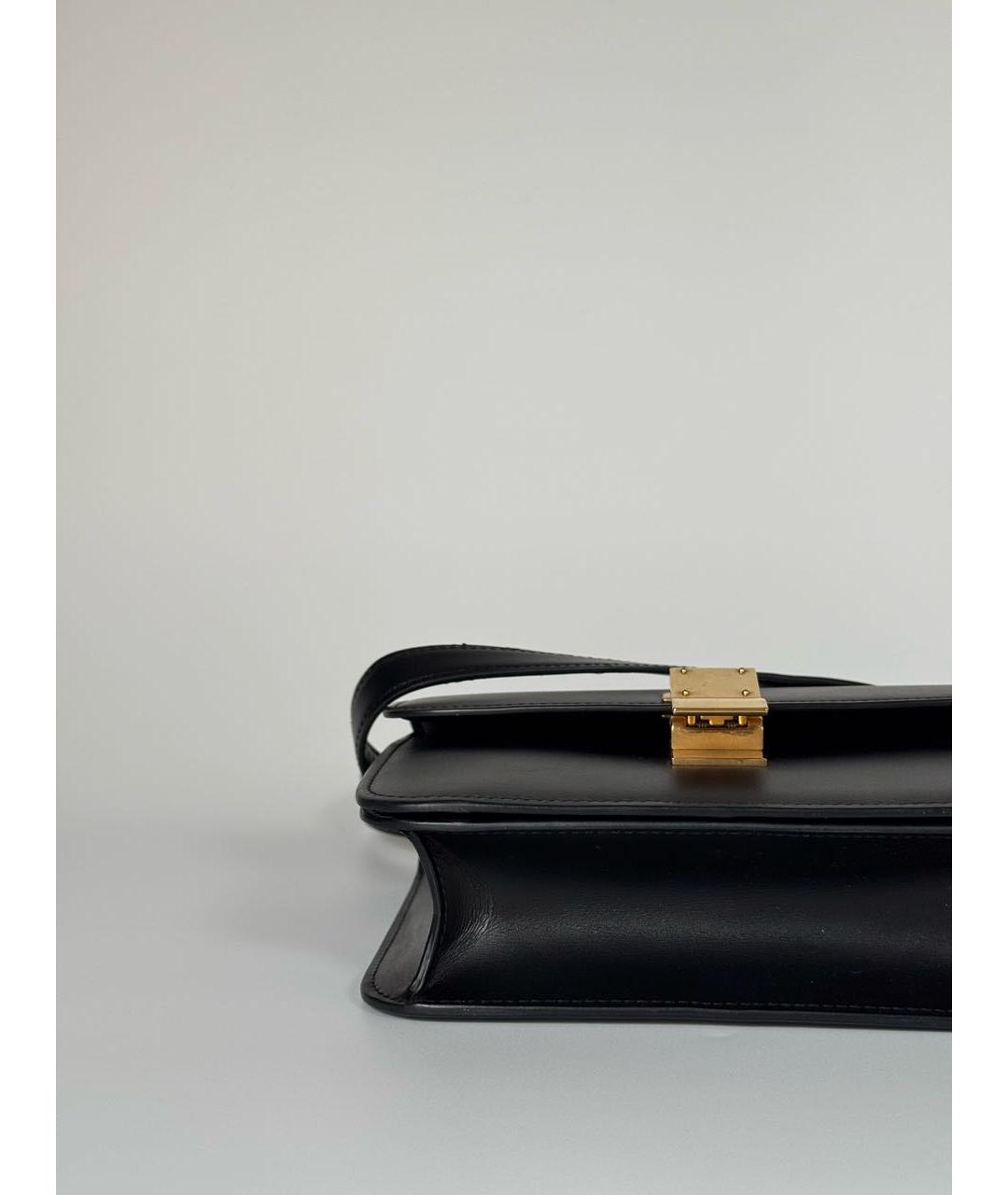 CELINE Черная кожаная сумка через плечо, фото 6