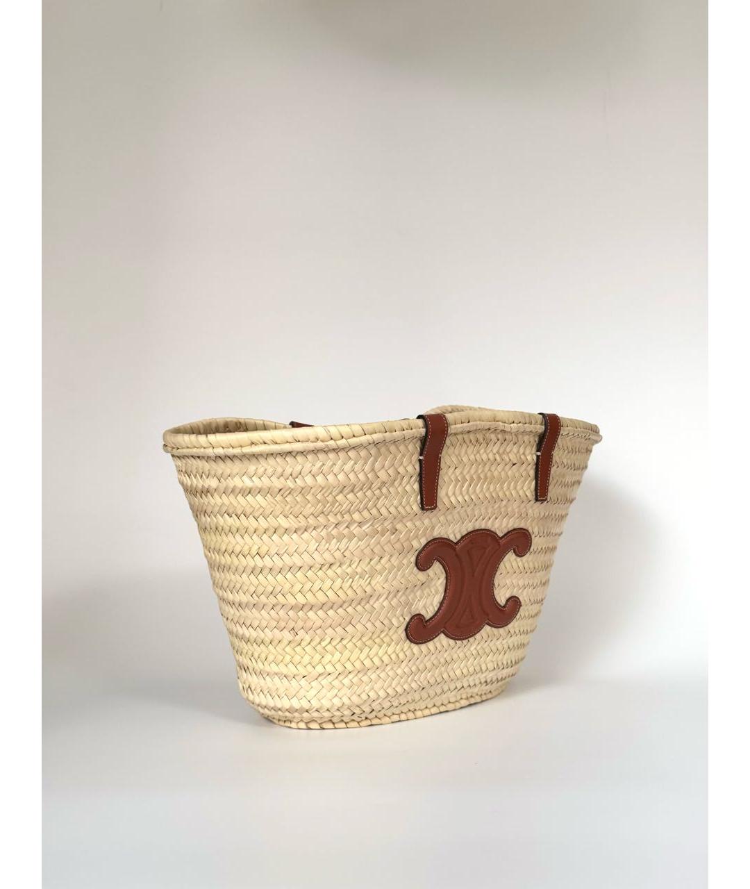 CELINE Бежевая пелетеная сумка через плечо, фото 2