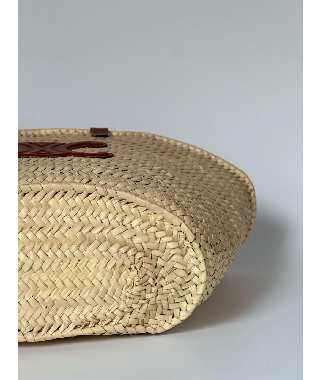 CELINE Бежевая пелетеная сумка через плечо, фото 6